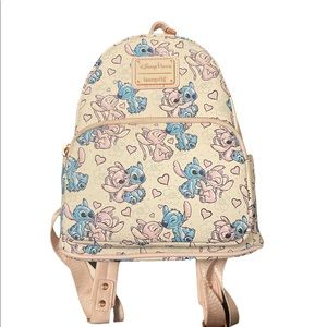 Stitch and Angel Valentines Day loungefly Mini Backpack